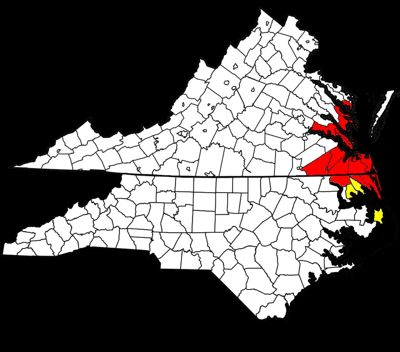Map: 1024Pxmap of Virginia and North Carolina Highlighting Virginia Beachnorfolknewport News Vanc Msa