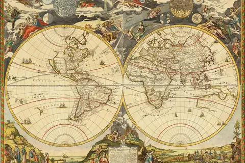 Map: 1700 Map of the World by Paolo Petrini