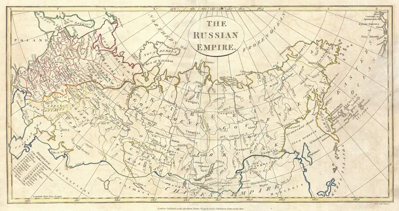 Map: 1799 Clement Cruttwell Map of Russian Empire
