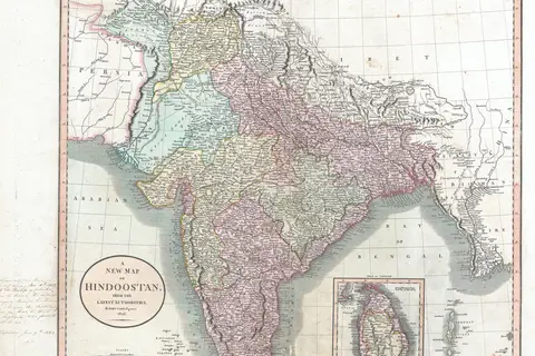Map: 1806 Cary Map of India or Hindoostan