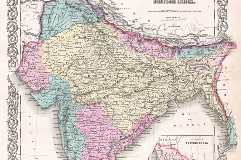 Map: 1855 Colton Map of India