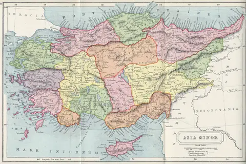 Map: 1907 Map of Asia Minoratlas of Ancient and Classical Geography by Samuel Butler