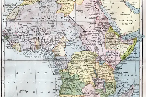 Map: 1910 Map of Africa