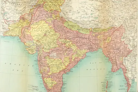 Map: 1922 Map of India by Bartholomew in Imperial Gazetteer of India
