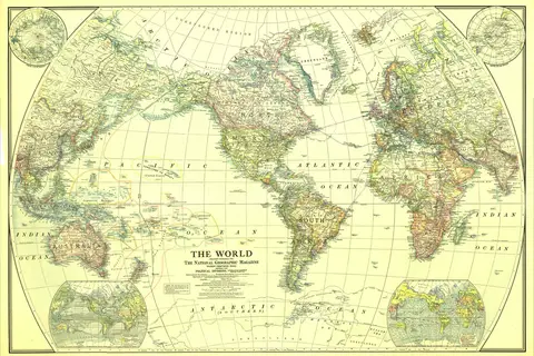 Map: 1922 World Map