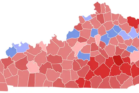 Map: 2015 Kentucky Gubernatorial Election Results Map by County