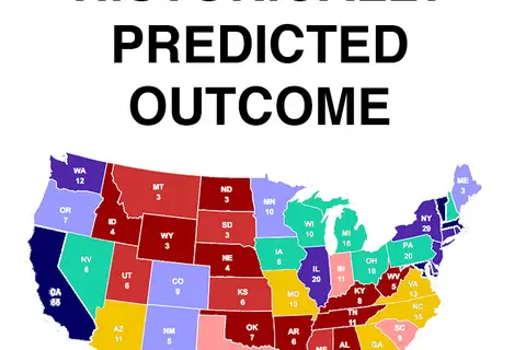 Map: 2016 Election prediction based on 30 years of result maps