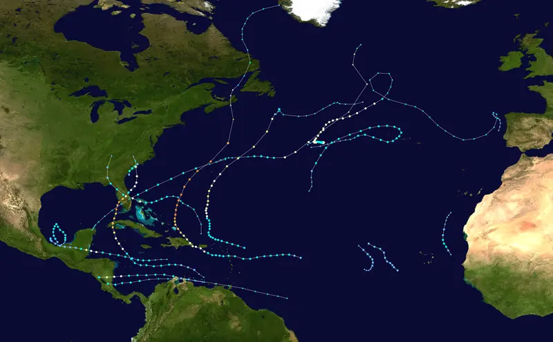 Map: 2022 Atlantic Hurricane Season Summary Map