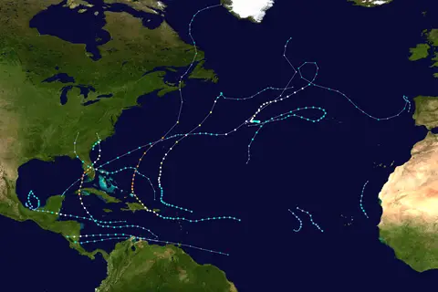 Map: 2022 Atlantic Hurricane Season Summary Map