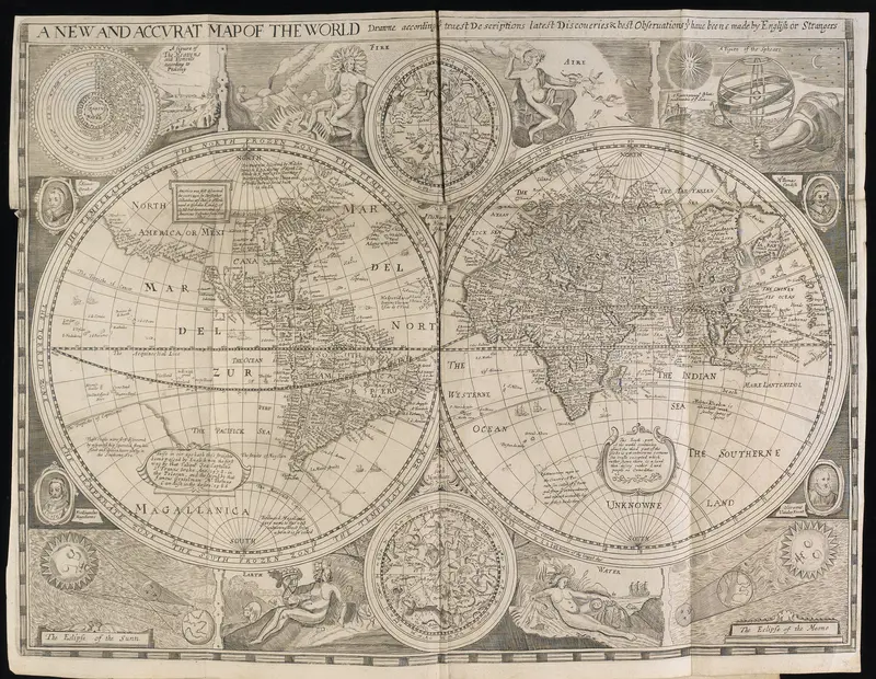 Map: A Map of the World C 1600 Wellcome L0034555