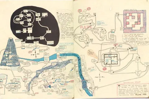 Map: A nerdy map of the world of one of the oldest computer games: Dungeon (Zork)