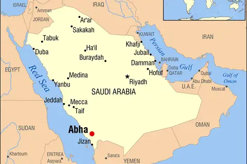 Map: Abha Saudi Arabia Locator Map