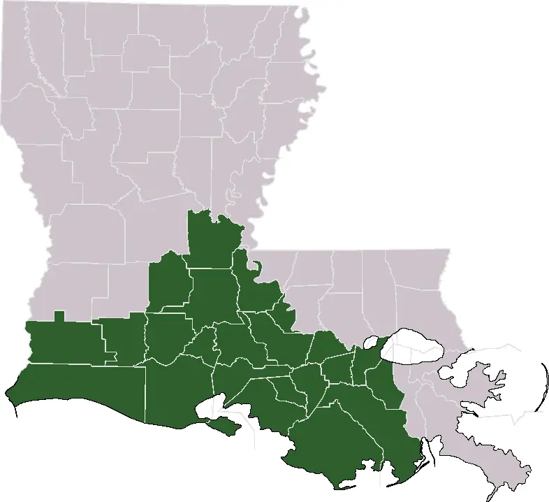 Map: Acadiana Parishes Map