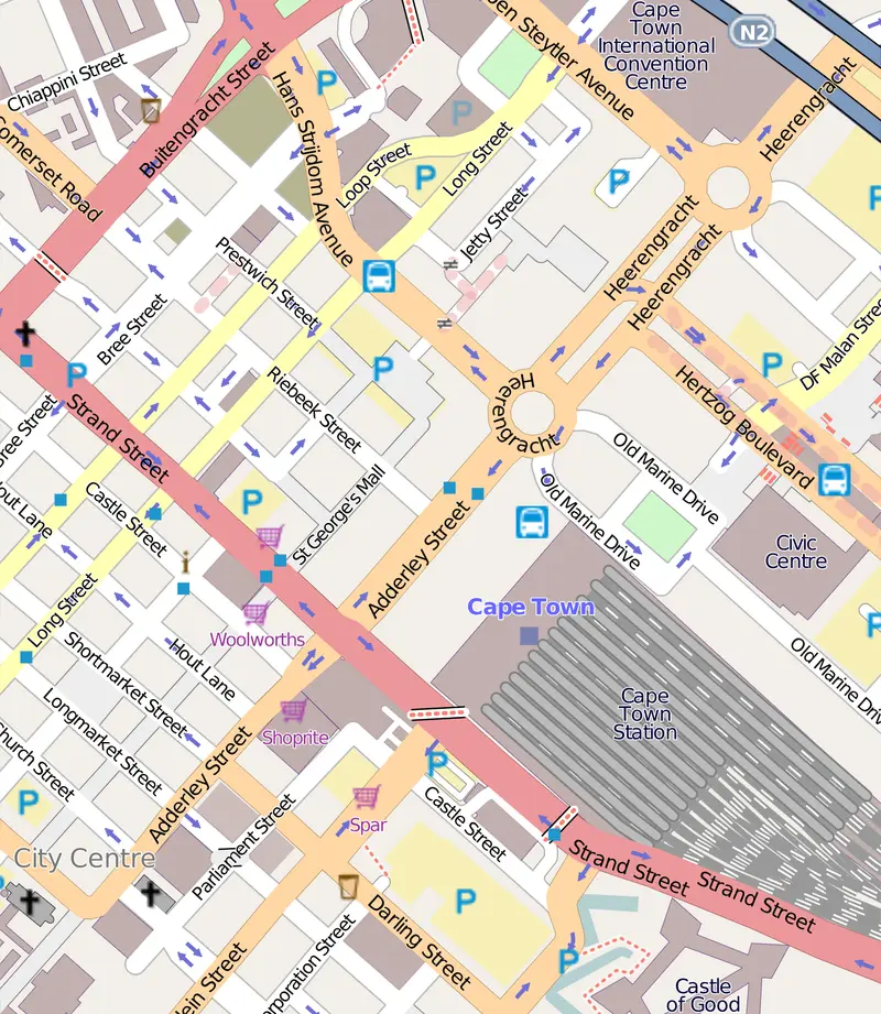 Map: Adderley Street Map