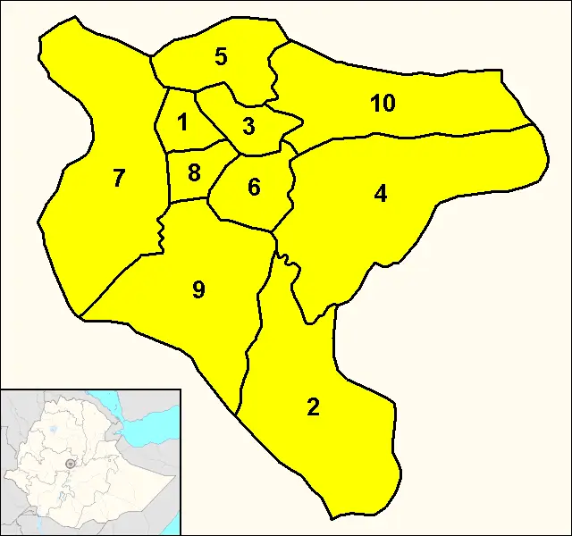 Map: Addis Ababa District Map