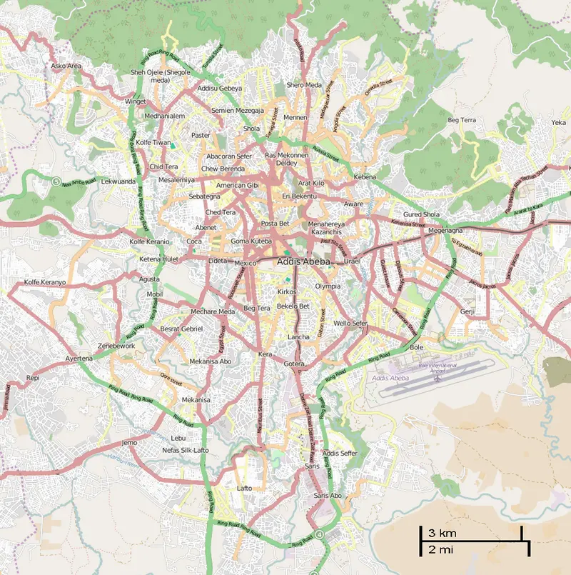 Map: Addis Ababa Street Map 01