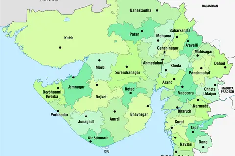 Map: Administrative Map of Gujarat