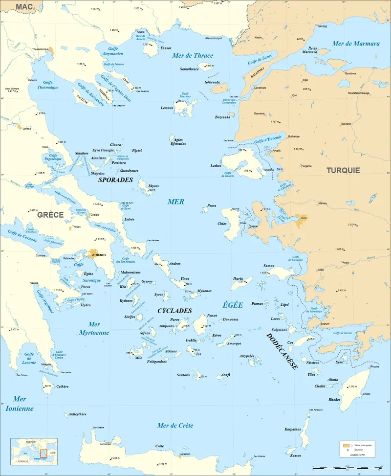 Map: Aegean Sea Mapfr