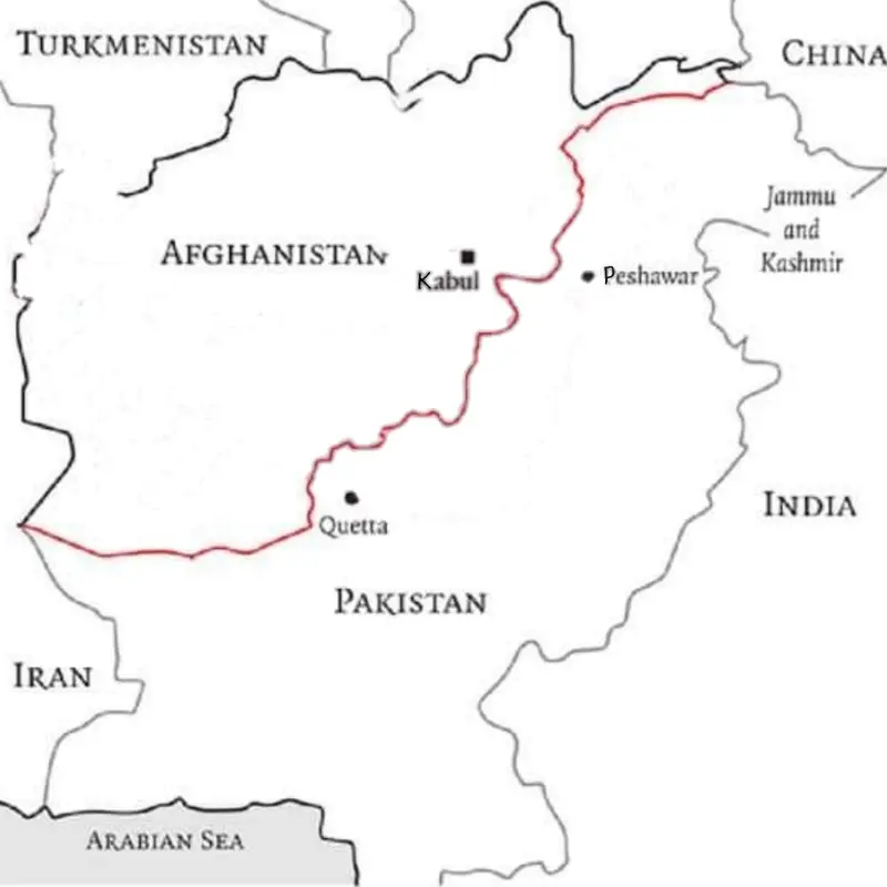 Map: Afghanistanpakistan Border Map