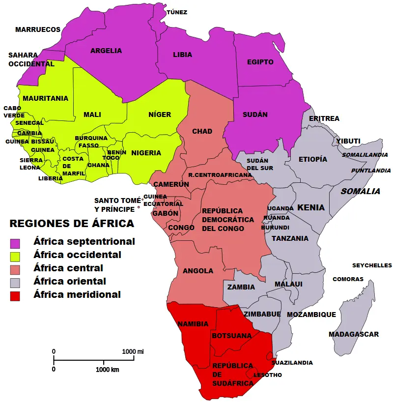 Map: Africa Map Regions