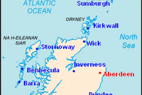 Map: Airports of Scotland Map
