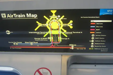 Map: Airtrain Sfo Map