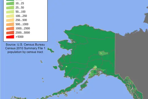 Map: Alaska Population Map