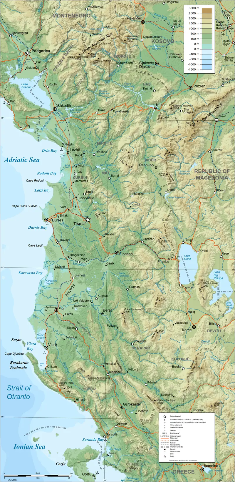 Map: Albania Mapen