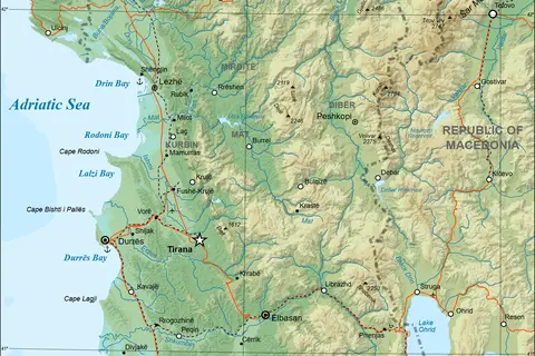 Map: Albania Mapen