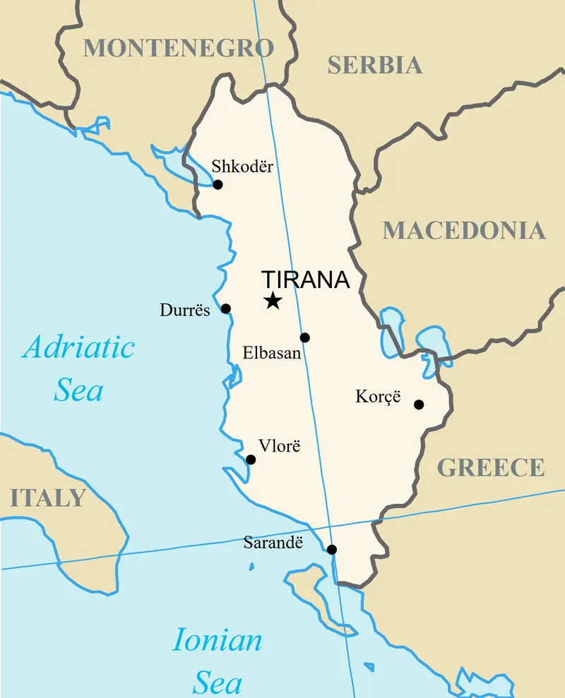 Map: Albania Map