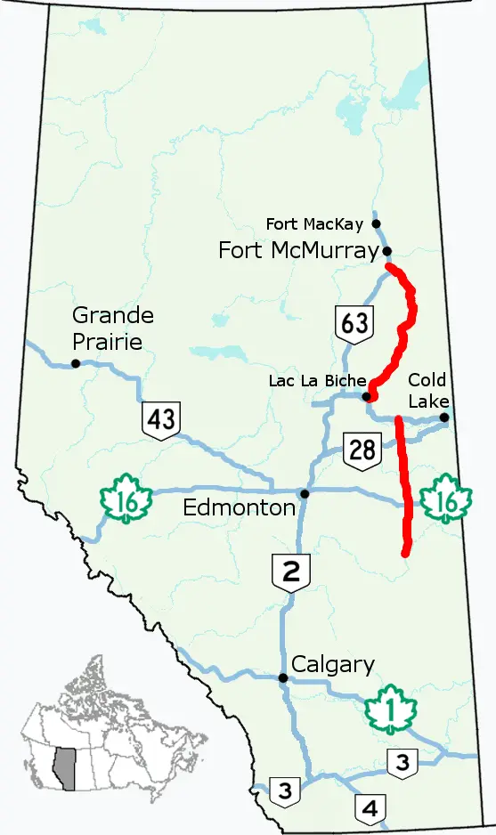 Map: Alberta Highway 881 Map