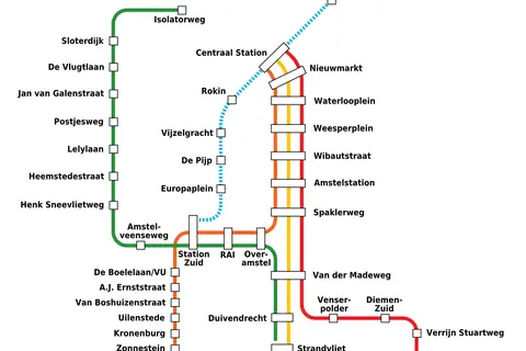 Map: Amsterdammetro Map