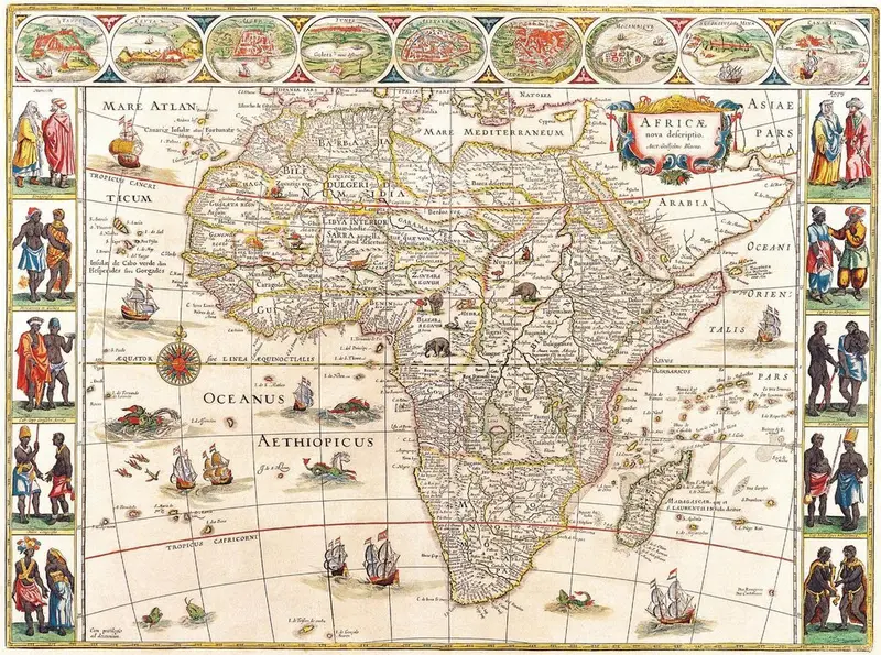 Map: An old map of Africa