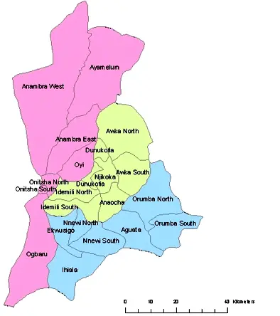Map: Anambra Lga Map