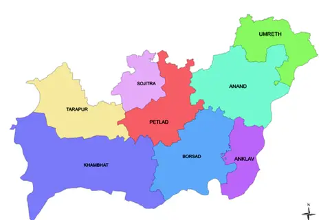 Map: Anand Gujarat Map