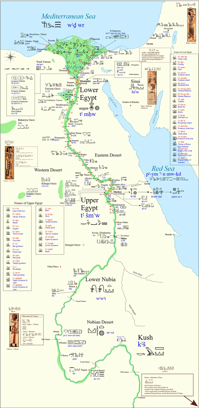 Map: Ancient Egypt Maphiero