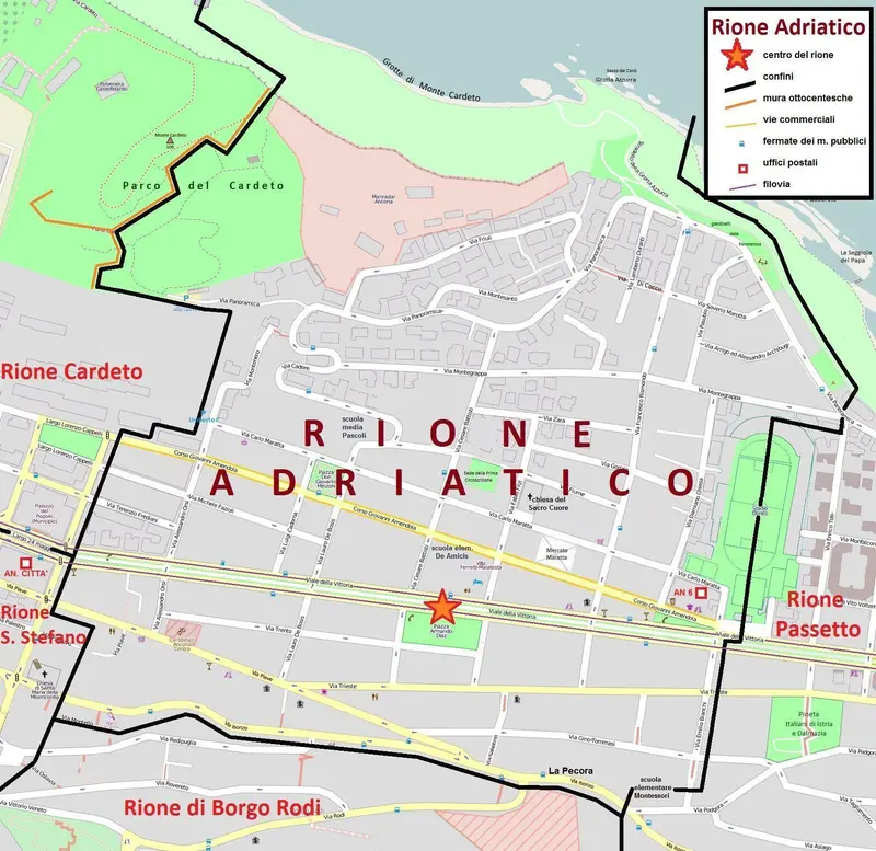 Map: Ancona Mappa del Rione Adriatico