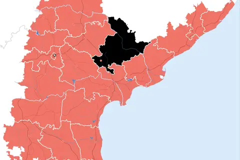 Map: Andhra Pradesh District Location Map Khammam