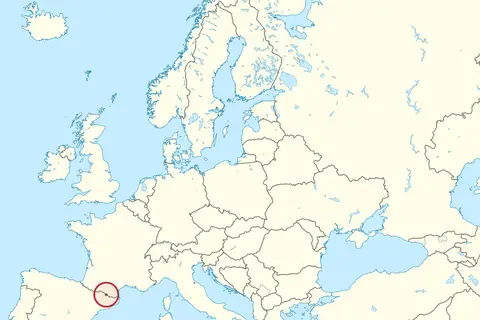 Map: Andorra in Europe Rivers Mini Map