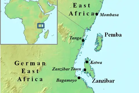 Map: Anglozanzibar War Map