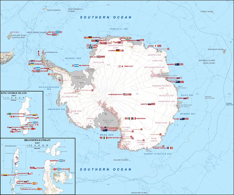 Map: Antarctica Station Map