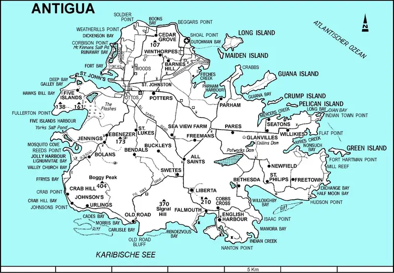 Map: Antigua Map