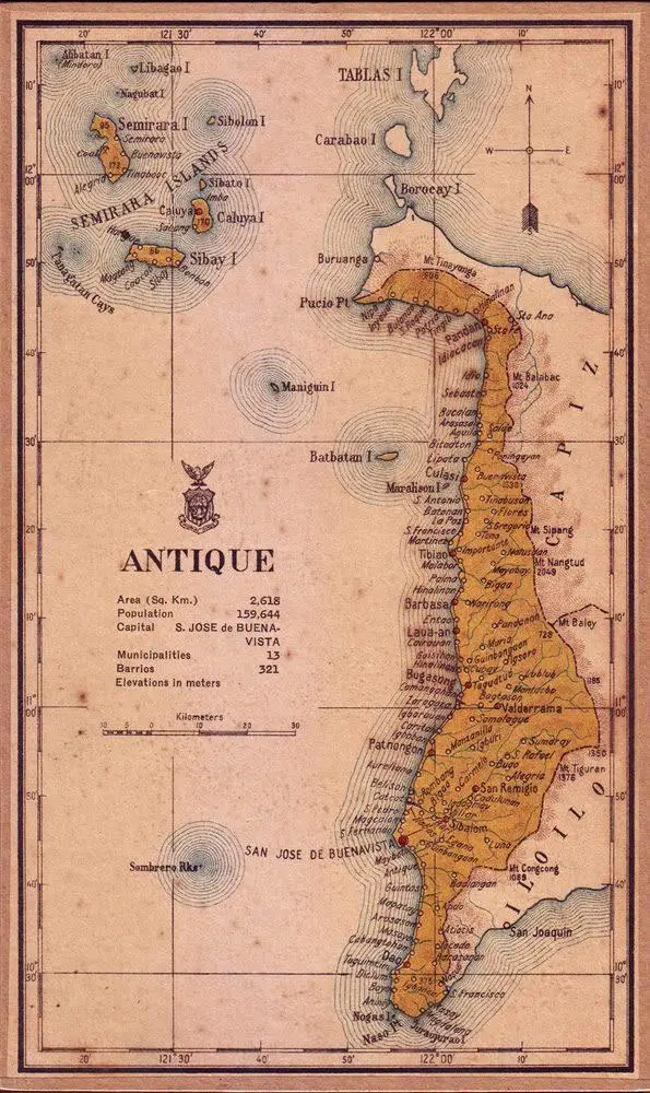Map: Antique Province 1918 Map