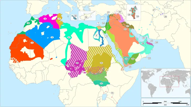 Map: Arabic Varieties Map