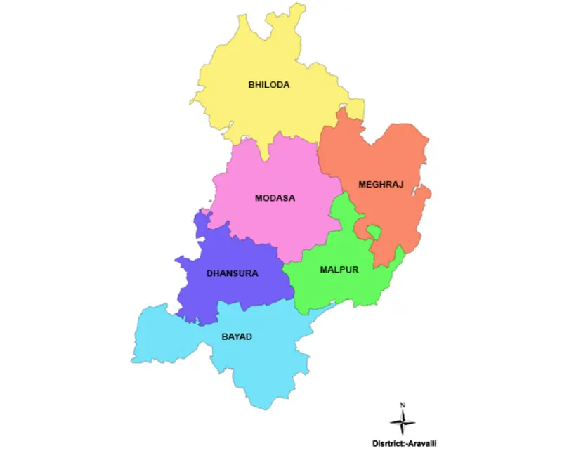 Map: Aravalli Gujarat Map