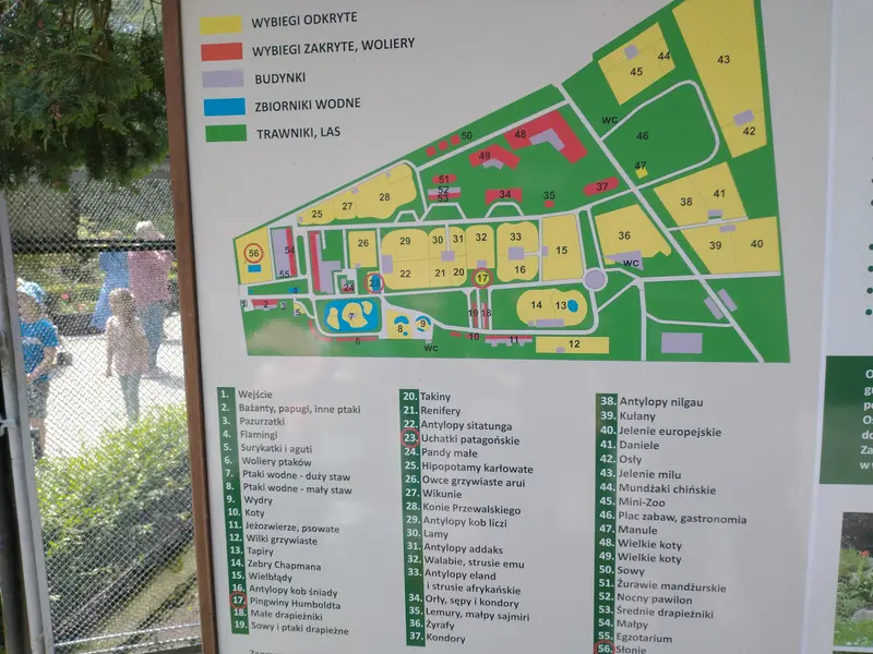 Map: Area Map of Zoo Krakow