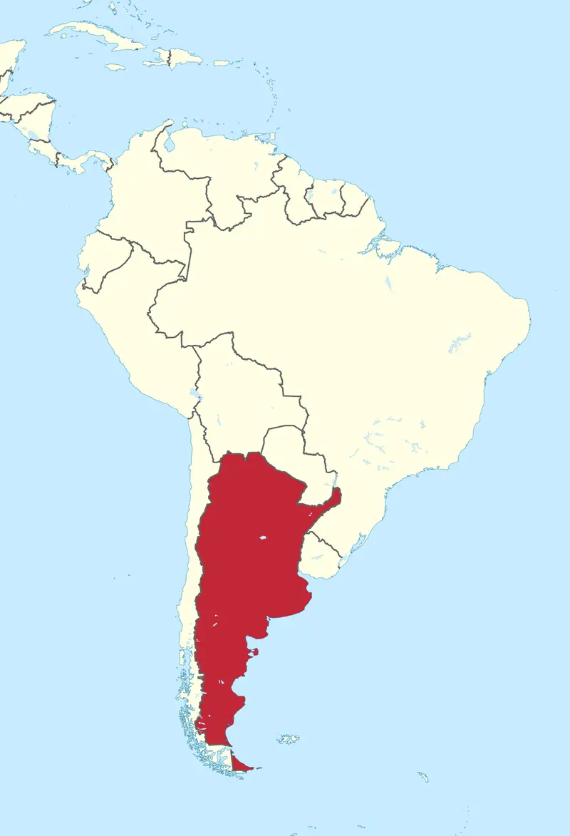 Map: Argentina In South America Mini Map Rivers