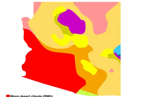 Map: Arizona Map of Kppen Climate Classification