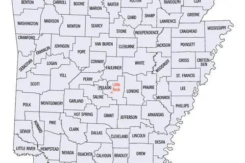 Map: Arkansas Counties Map