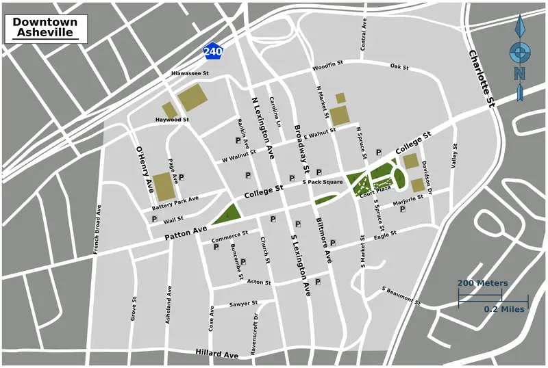 Map: Asheville Downtown Map